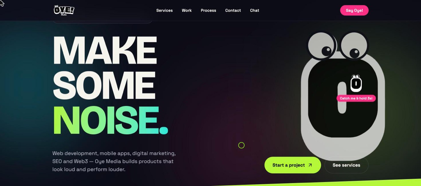 Oye Media website